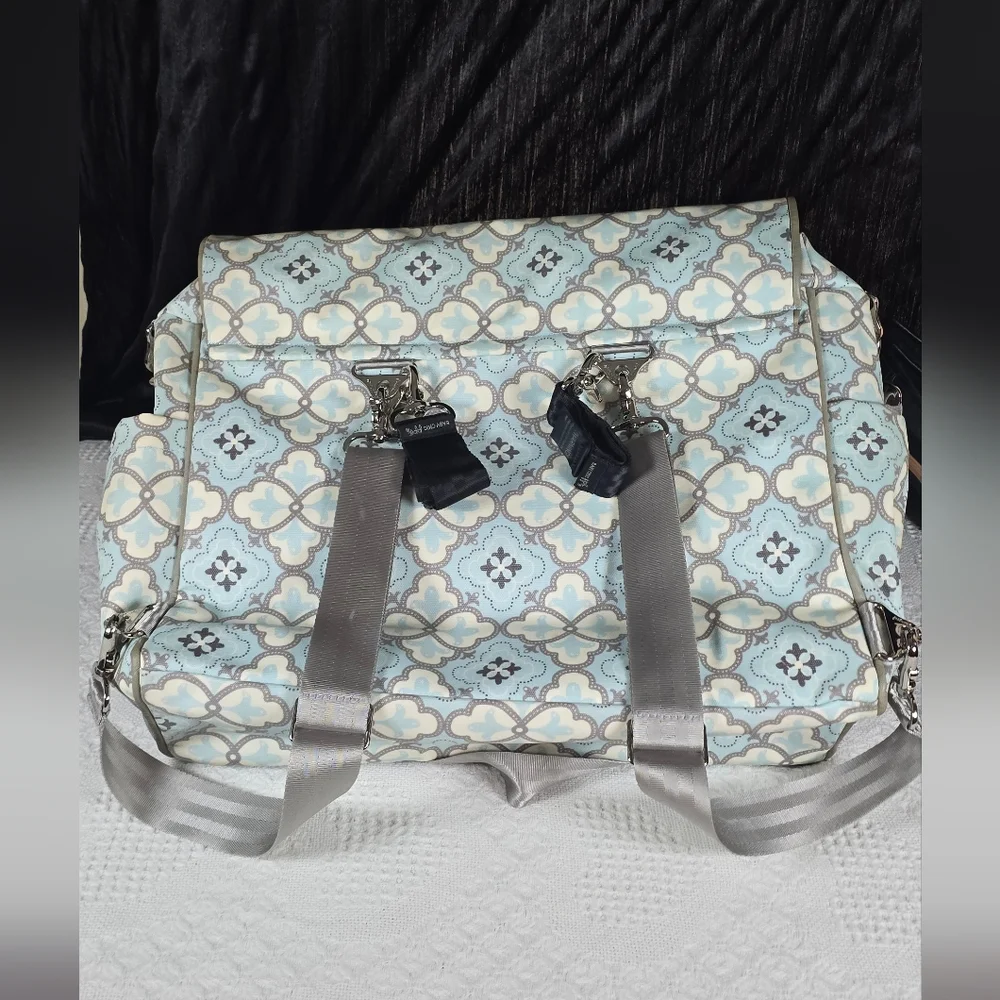 petunia pickle bottom Blue Patterned Crossbody/Diaper Bag